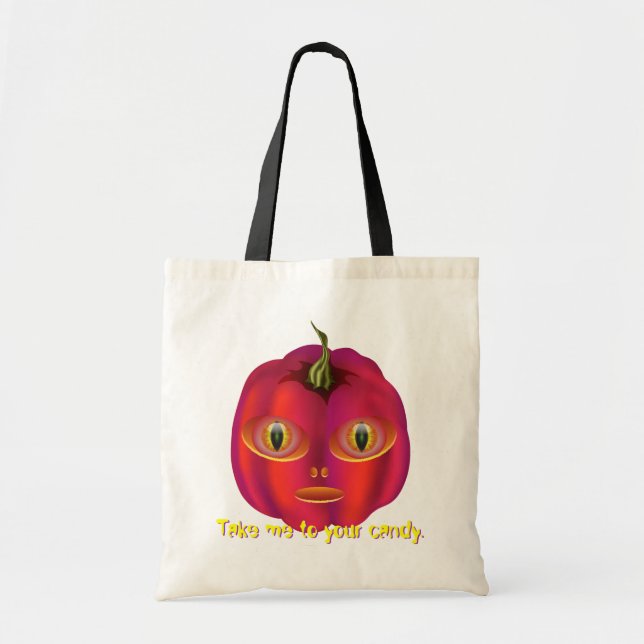 Bolsa Tote Alienígena Pumpkin Halloween (Frente)
