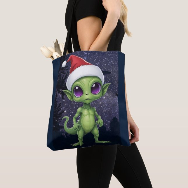 Bolsa Tote Alienígena Santa Claus (Close Up)