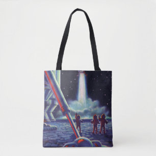 Bolsa Tote Alienígenas da Ficção Científica Vintage Ondulam p