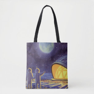 Bolsa Tote Alienígenas de Ficção Científica Vintage no Planet