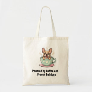 Bolsa Tote Alimentado por Café e Caos de Frenchie Fofo Francê