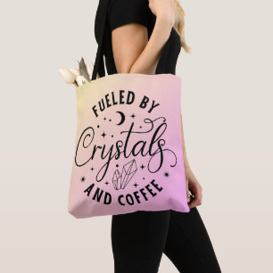 Bolsa Tote Alimentado por Cristais e Café Rosa Ombre Hallowee