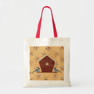 Bolsa Tote Alimentador Primitivo De Pássaros Com Saco De Tot