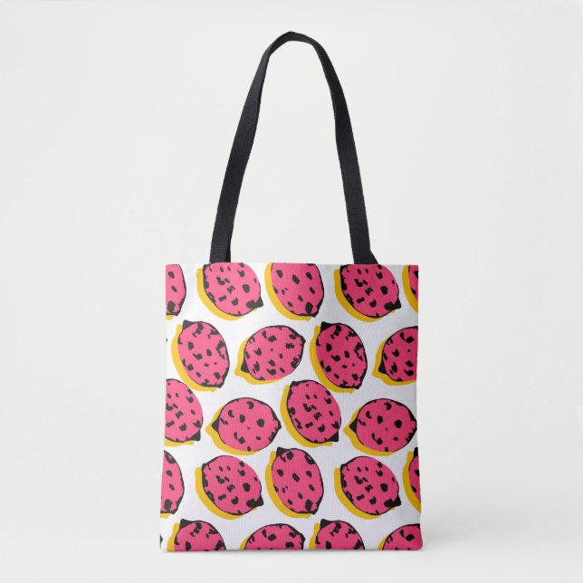 Bolsa Tote all over lemon patternabstract,art,background,cart (Frente)