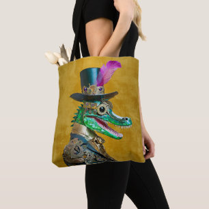 Bolsa Tote Alligator Animal do Partido Steampunk do Mardi Gra