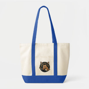 Bolsa Tote Alma de Rock N Roll Gato Vintage Tocando Guitarra