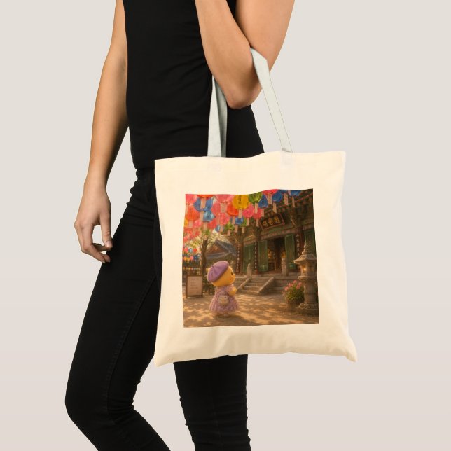 Bolsa Tote Alma sob as Lanternas de Lótus (Frente (produto))