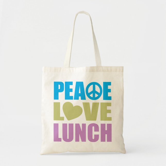 Bolsa Tote Almoço do amor da paz (Frente)