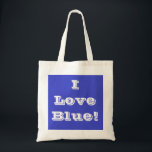 Bolsa Tote Almofada Eu Adoro Azul<br><div class="desc">Almofada Eu Adoro Azul</div>