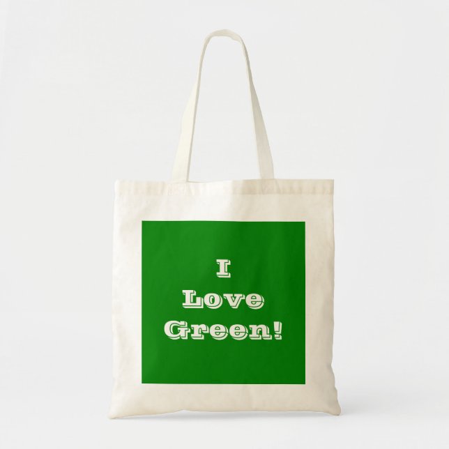 Bolsa Tote Almofada Eu Adoro Verde (Frente)