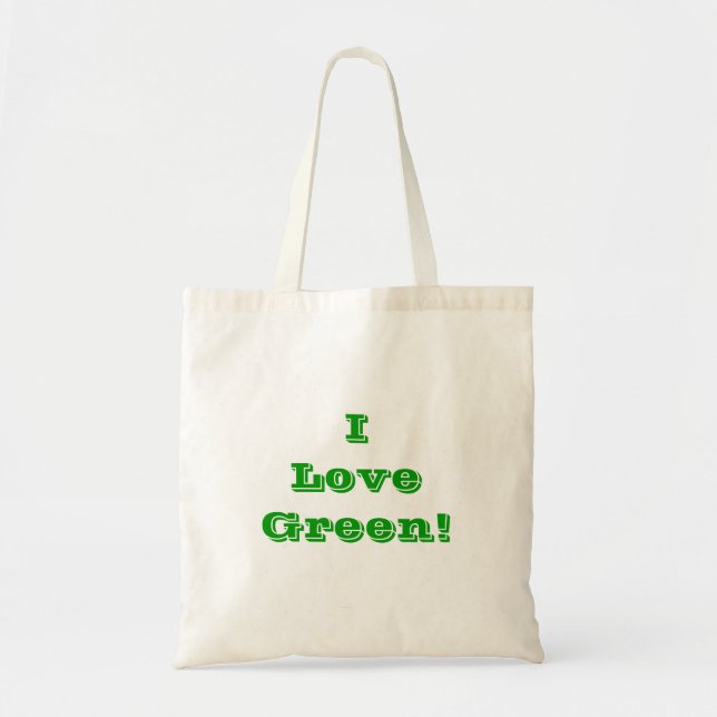 Bolsa Tote Almofada Eu Adoro Verde (Frente)