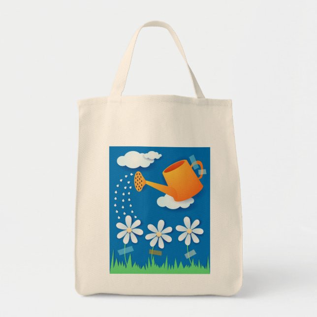 Bolsa Tote Almofadas e flores, saco (Frente)