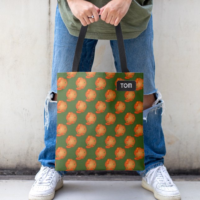 Bolsa Tote Almôndegas italianas - Comida engraçada com seu no (Criador carregado)