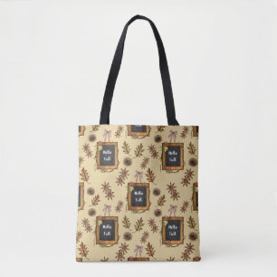 Bolsa Tote Alô outono - Padrão de Folhas de outono para a est