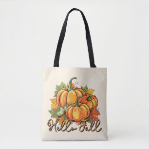 Bolsa Tote Alô, outono - Patch de Abóbora Cozy