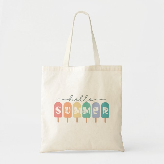 Bolsa Tote Alô Summer Popsicle Colorful (Frente)