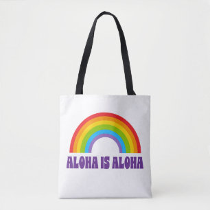 Bolsa Tote Aloha É Aloha Orgulho Arco-íris Havaí