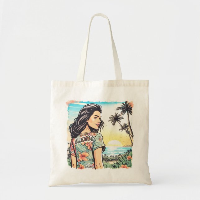 Bolsa Tote Aloha Girl (Frente)