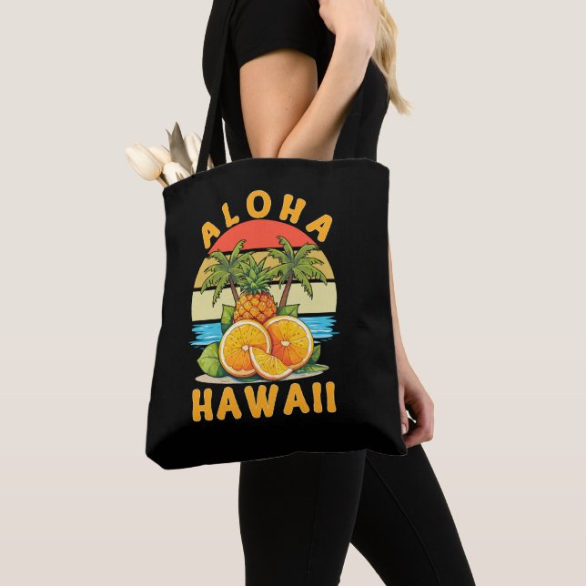 Bolsa Tote Aloha Havaí Abacaxi (Close Up)