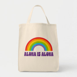 Bolsa Tote Aloha Is Aloha Rainbow Pride Hawaii
