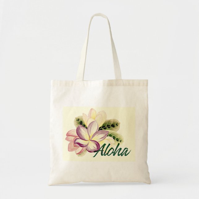 Bolsa Tote Aloha Plumeria (Frente)