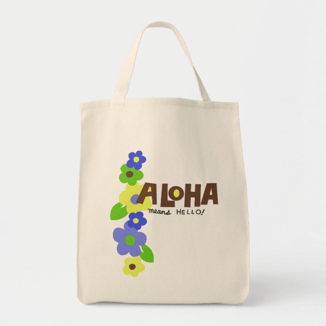 Bolsa Tote Aloha Quer Dizer Olá Sacos De Tote (Frente)