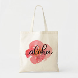 Bolsa Tote Aloha sacola floral abstrata bonito