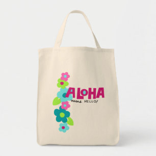 Bolsa Tote Aloha significa Hello Hawaiian Floral