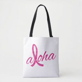 Bolsa Tote Aloha Spirit Pink Ribbon Design for Breast Cancer