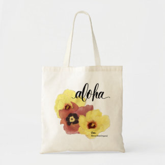 Bolsa Tote Aloha Tote Bag Hau Hibiscus Aloha (vazio atrás)