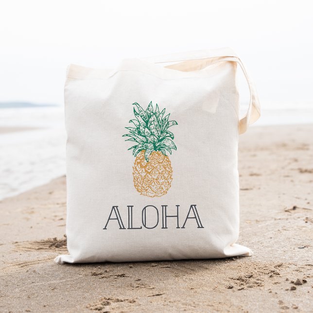 Bolsa Tote Aloha Vintage Pineapple (Criador carregado)