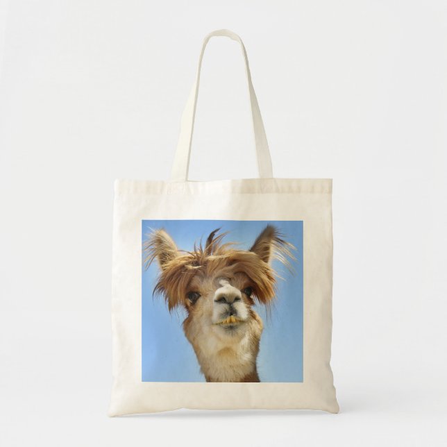 Bolsa Tote Alpaca - dia louco do cabelo (Frente)