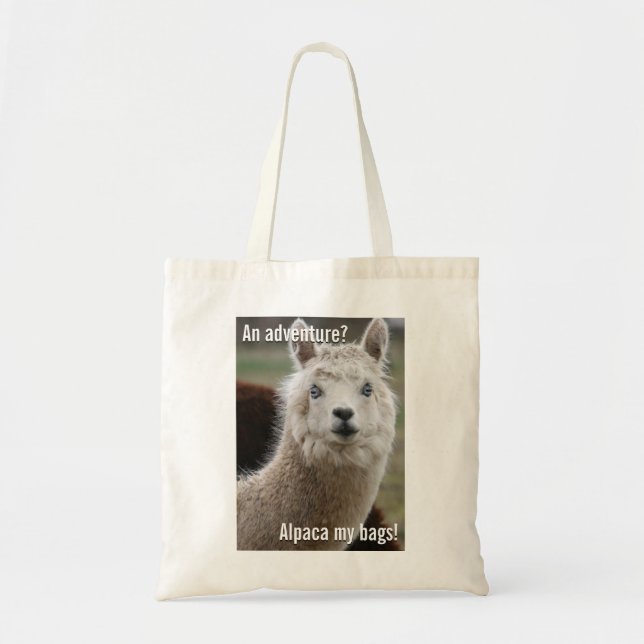Bolsa Tote Alpaca minhas bolsas para a sacola da aventura (Frente)