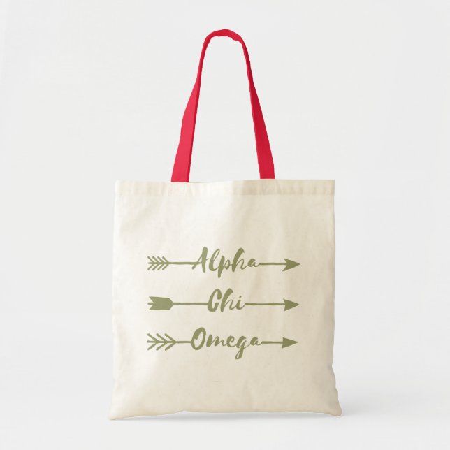 Bolsa Tote Alpha Chi Omega | Flechas (Frente)