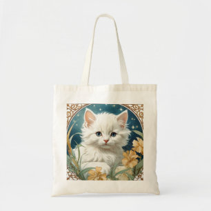 Bolsa Tote Alphonse Mucha Art Nouveau Kitten