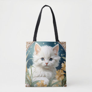 Bolsa Tote Alphonse Mucha Art Nouveau Kitten