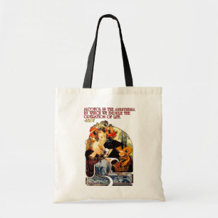 Bolsa Tote Alphonse Mucha bieres-de-le-mim álcool Shaw