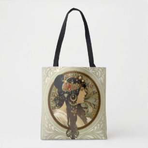 Bolsa Tote Alphonse Mucha - Cabeças Bizantinas Morena