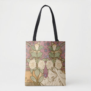 Bolsa Tote Alphonse Mucha Estrelas Elegantes Art Nouveau Camé