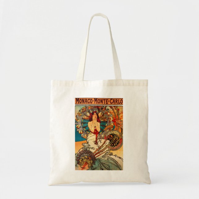 Bolsa Tote Alphonse Mucha Monaco Monte - sacola de Carlo (Frente)