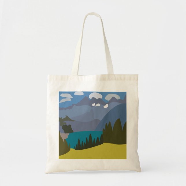 Bolsa Tote Alps Mountain Lake (Frente)