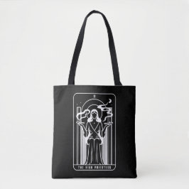 Bolsa Tote Alta Sacerdotisa do Tarot Feminina Fumando Maconha