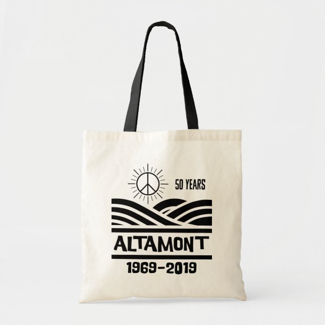 Bolsa Tote Altamont Speedway 1969-2019 50th Anniversary (Frente)