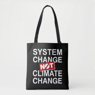 Bolsa Tote Alterações do sistema não alterações climáti