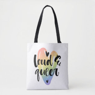 Bolsa Tote Alto e superior  Coração de Aquarela