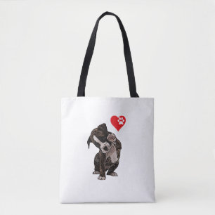 Bolsa Tote Altos Cinco Bulldog Pup Eu Adoro Boxer Dog Lover