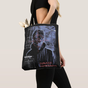 Bolsa Tote Alvo - Design de roupa contínua tecno-brutalista