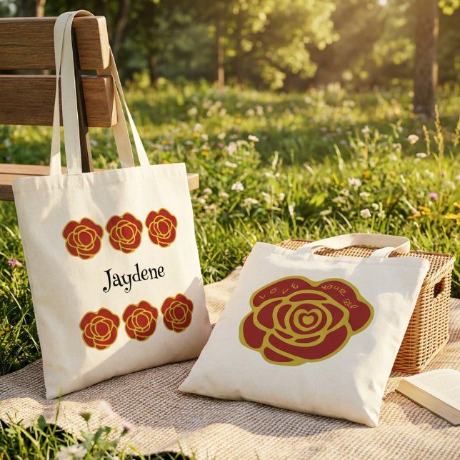 Bolsa Tote Ama-te Rosa Vermelha (It’s empowering, playful, and visually striking. Definitely a statement piece.)