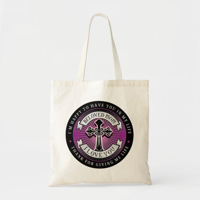 Bolsa Tote Amada Mãe Eu Te Amo (Frente)