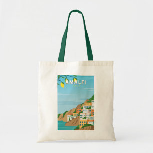 Bolsa Tote Amalfi Itália Retro Viagem Art Vintage